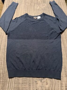 Men's Navy Crewneck Knit Sweater by Royal Class